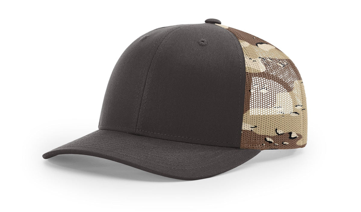 Richardson 112PM Printed Mesh Back Trucker Cap Snapback Hat - Blank